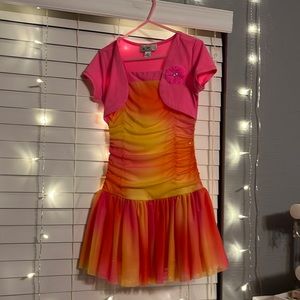 Pink, orange, and yellow dress for kids